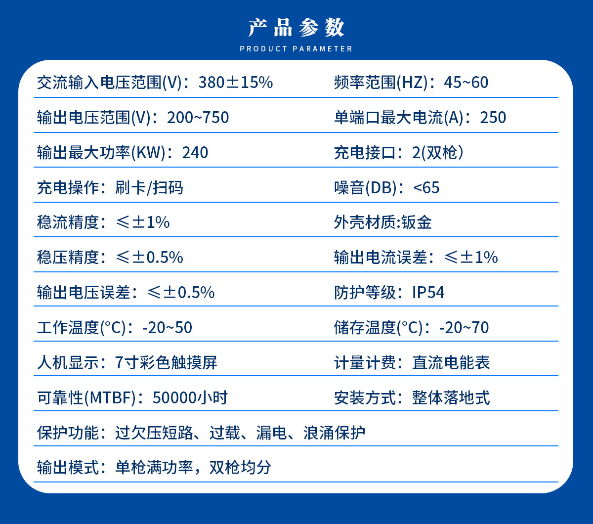忻昱能源-新能源电动汽车充电桩-240kw一体式直流快充